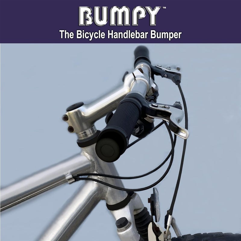 BUMPY Rubbery Bicycle Handlebar End Plugs, Innovative Design, Bumpers Made of Durable Colorful Silicone, Expands to Lock in Place, Adds Safety & Style, One Pair - Image 2